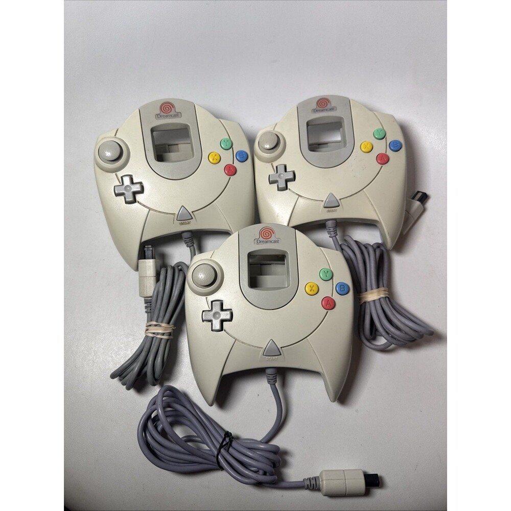SEGA DREAMCAST CONTROLLER HKT-7700 - Lot Of 3 Authentic